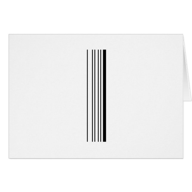 CODE À BARRES DE LA LETTRE I Premier motif de code (Devant horizontal)