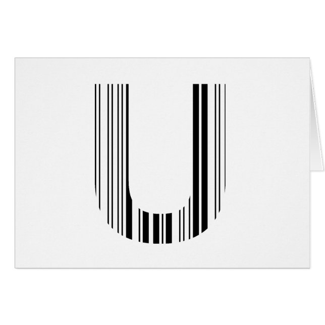 CODE À BARRES DE LA LETTRE U Premier motif de code (Devant horizontal)