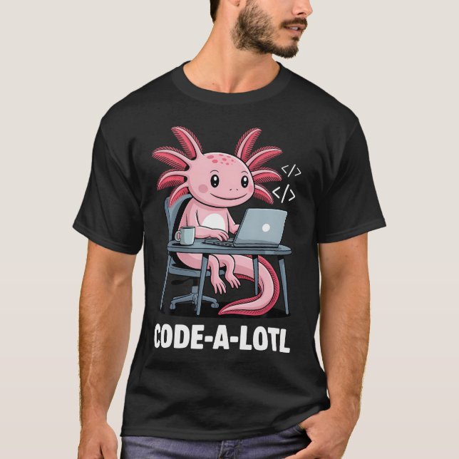 Code-Alotl Lustiger Axolotl Für T-Shirt (Vorderseite)
