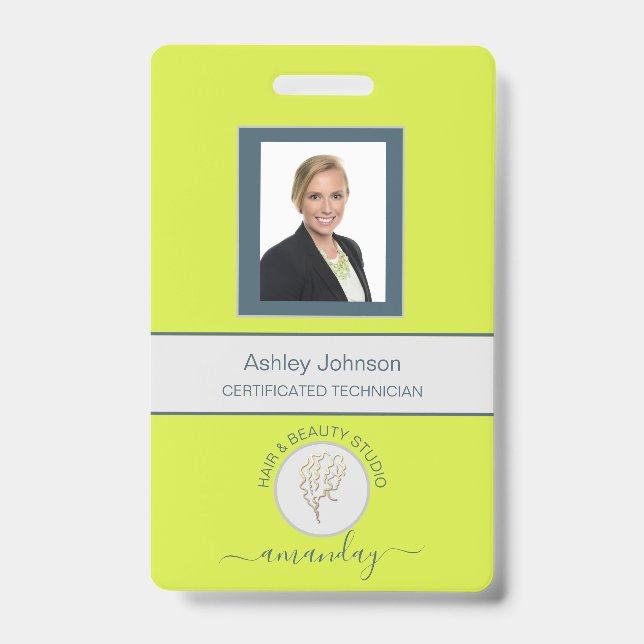 Code-barres - Carte d'identité de la photo Badge v (Face)