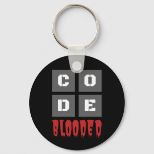 CODE Blooded Coded Computer Programmer Funny Schlüsselanhänger
