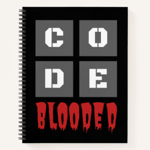 Code Blooded Coding Computer Programmieren Funny Notizbuch