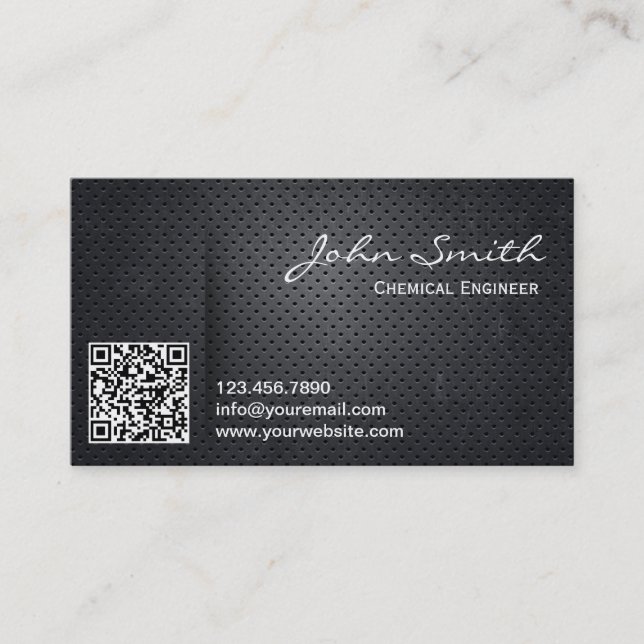 Code-Chemieingenieur-Visitenkarte des MetallQR Visitenkarte (Vorderseite)