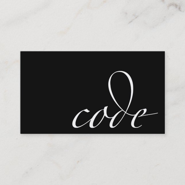 Code: Code-Affe, Programmierer Visitenkarte (Vorderseite)