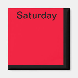 Code couleur Jour de la semaine Magnet Calendrier