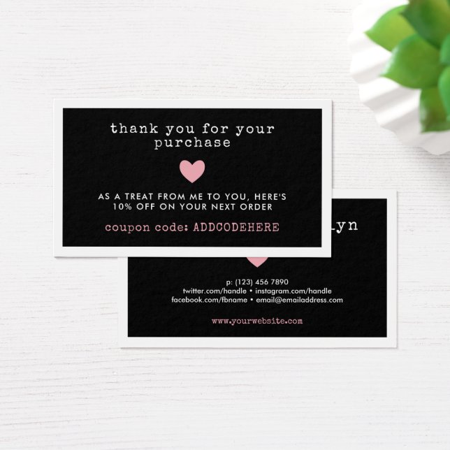 Code Coupon Coeur Rose Petite entreprise (Bureau)