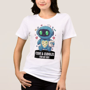 Code & Cuddles Für Meinen Dev   Süße Robot-Program Tri-Blend Shirt
