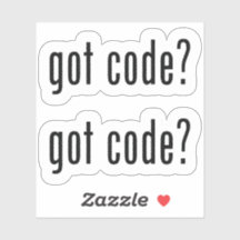 Code? Custom Cut 2 Stickers von Janz