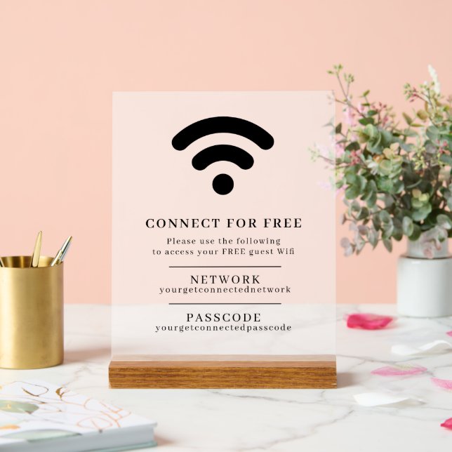 Code d'accès réseau Wifi informations d'invité cod (Mariage)