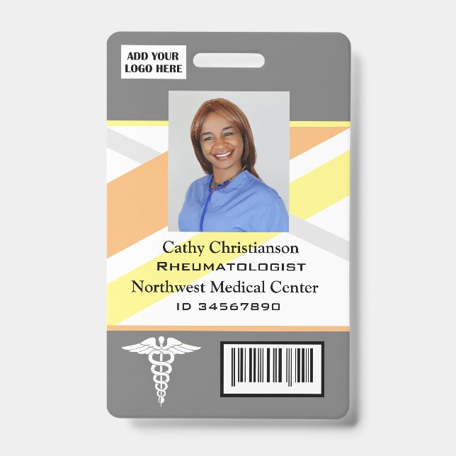 Code de numérisation du badge de nom de médecin ou (Avant)