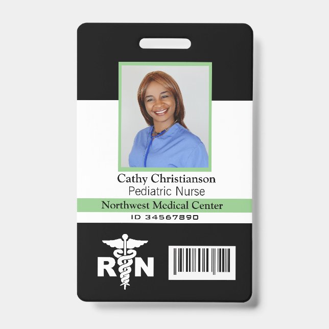 Code de numérisation du badge photo de l'infirmièr (Avant)