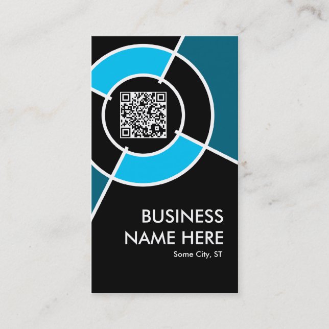 Code des Aqua QR und Logoziel Visitenkarte (Vorderseite)