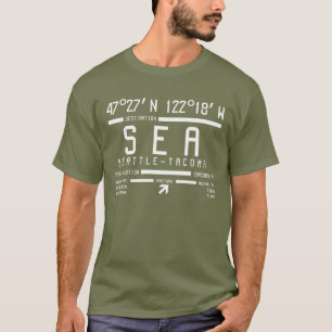 Code des Flughafens Seattle-Tacoma T-Shirt