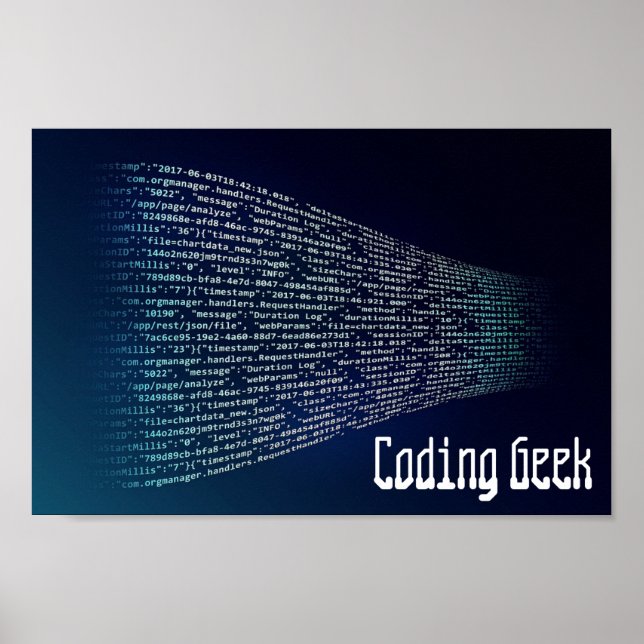 Code des Geek-Computers Poster (Vorne)
