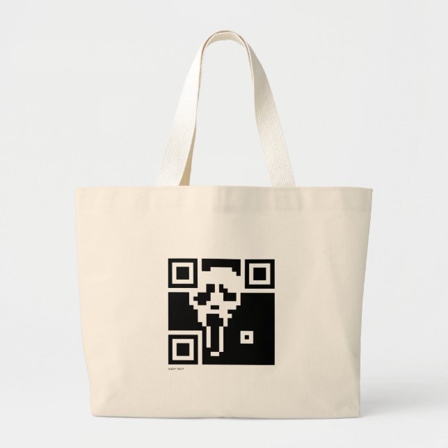 Code des Schrei-QR Jumbo Stoffbeutel (Vorne)