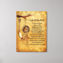 Code des Wolf-Träumers Leinwanddruck