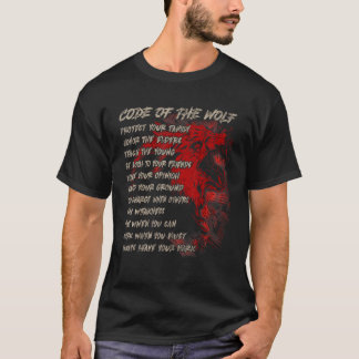 Code des Wolfs, beschützen Sie Familie, Viking Wol T-Shirt