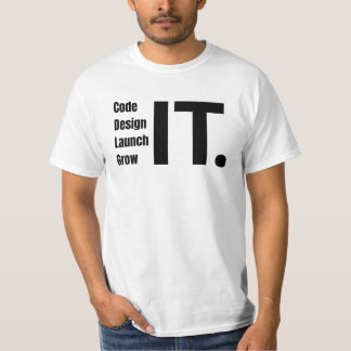 Code, Design, Start, Wachstum und Minimalistischer T-Shirt