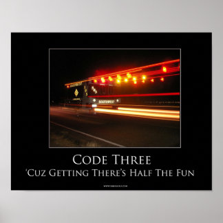 Code Drei Motivierend Poster