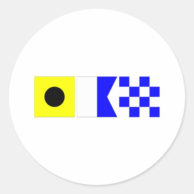 Code-Flag Ian Runder Aufkleber (Vorderseite)