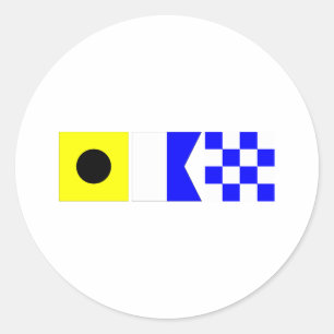 Code-Flag Ian Runder Aufkleber