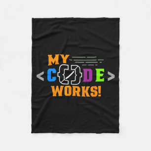 Code funktioniert lustig Programmierer codiert Sof Fleecedecke