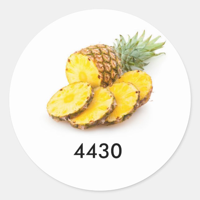 Code für Ananas Runder Aufkleber (Vorderseite)