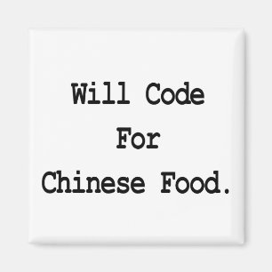 Code für chinesische Lebensmittel Magnet