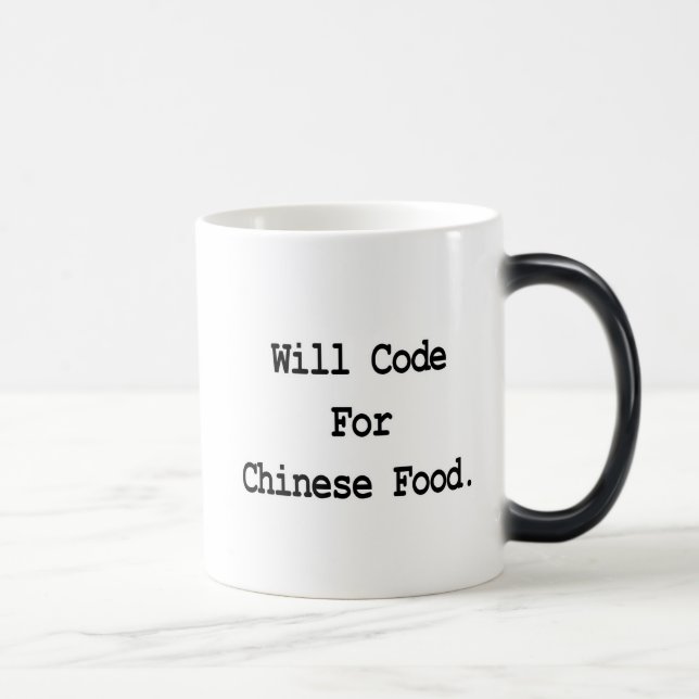 Code für chinesische Lebensmittel Verwandlungstasse (Rechts)