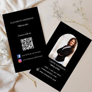 Code für Social Media des Fotos Visitenkarte