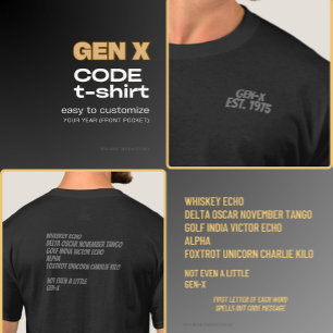 Code GenX T-Shirt noir et gris