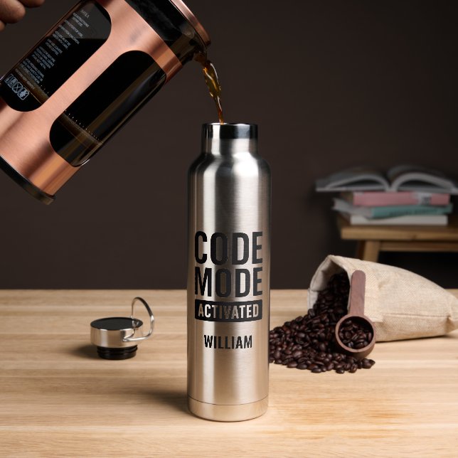 Code-Modus Aktivierter Code-Entwickler Trinkflasche (Kaffee)