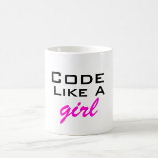 Code mögen eine Mädchen-Tasse Kaffeetasse