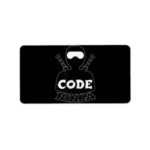 Code Ninja Computer Coding Engineer Funny Lovers Adressaufkleber