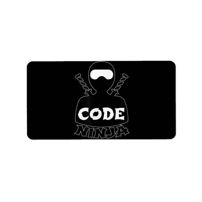Code Ninja Computer Coding Engineer Funny Lovers Adressaufkleber (Vorne)