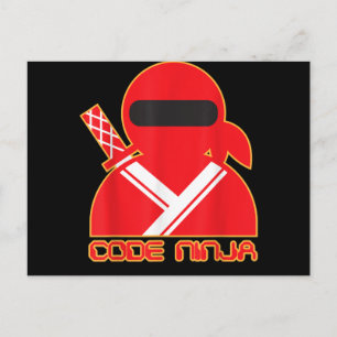 Code Ninja Computer Coding Engineer Funny Lovers Ankündigungspostkarte
