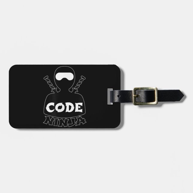 Code Ninja Computer Coding Engineer Funny Lovers Gepäckanhänger (Vorderseite horizontal)