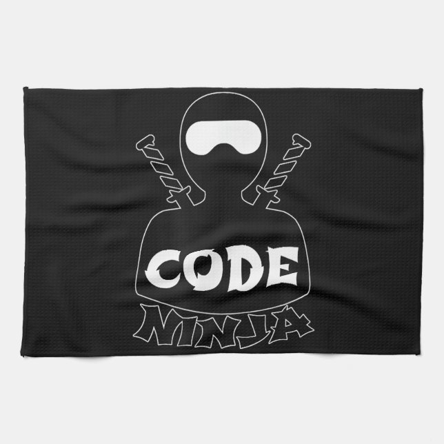 Code Ninja Computer Coding Engineer Funny Lovers Geschirrtuch (Horizontal)