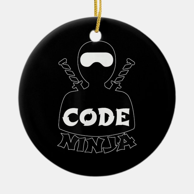 Code Ninja Computer Coding Engineer Funny Lovers Keramik Ornament (Vorne)