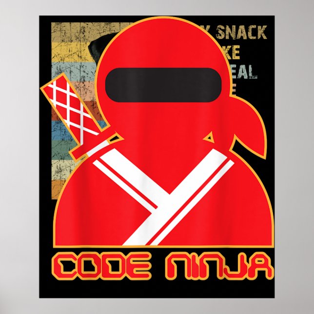 Code Ninja Computer Coding Engineer Funny Lovers Poster (Vorne)