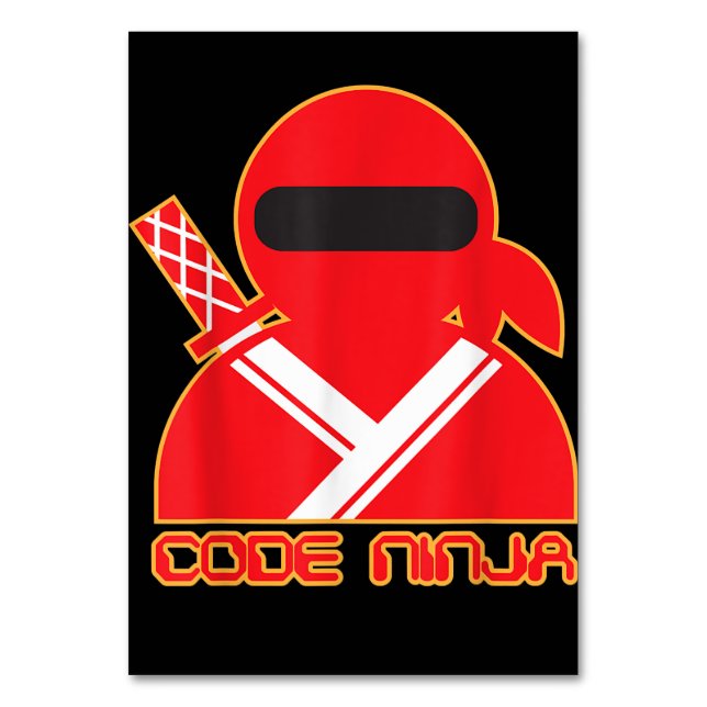 Code Ninja Computer Coding Engineer Funny Lovers Tischnummer (Vorderseite)