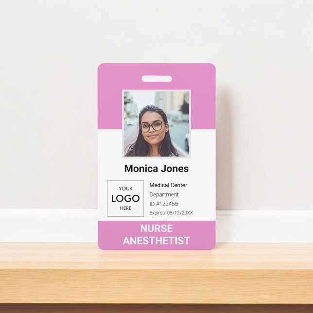Code photo de l'employé en soins de santé Badge ro (Créateur téléchargé)