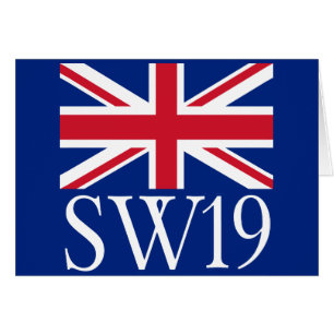 Code postal SW19 de Londres avec Union Jack