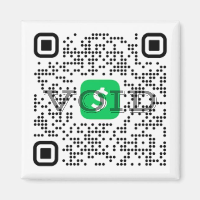 Code QR Aimant pour Cash App (Devant)