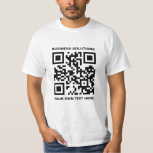 Code QR avant personnalisé Logo arrière T-shirt
