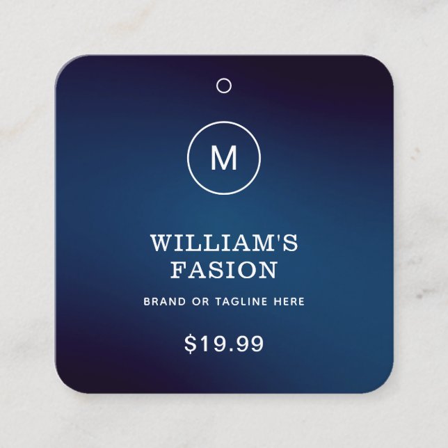 Code QR | Balise de Étiquette de vêtements bleus P (Devant)