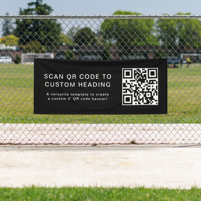 Code QR | Bannière extérieure Scan Me Business Gre (En situation)