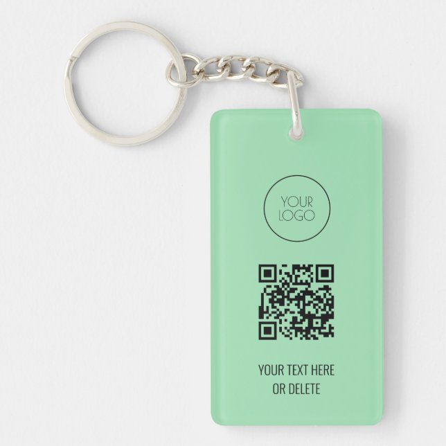 Code QR Business Logo Professionnel Mint Green (Devant)