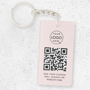 Code QR Business Logo Professionnel Simple Rose