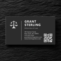 Code QR Carte de Visite Avocat Échelle de Justice